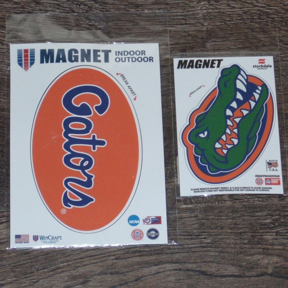 WinCraft Florida Gators Magnet Set Unisex OS Multi New Logo & Gator Head